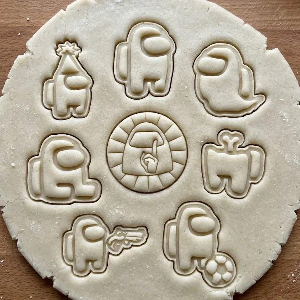 Birthday Parties & Gamer Parties - Among Us Crewmates Cookie Cutter Set - 8 Cutters - Food-Safe Cookie Cutter - View 2