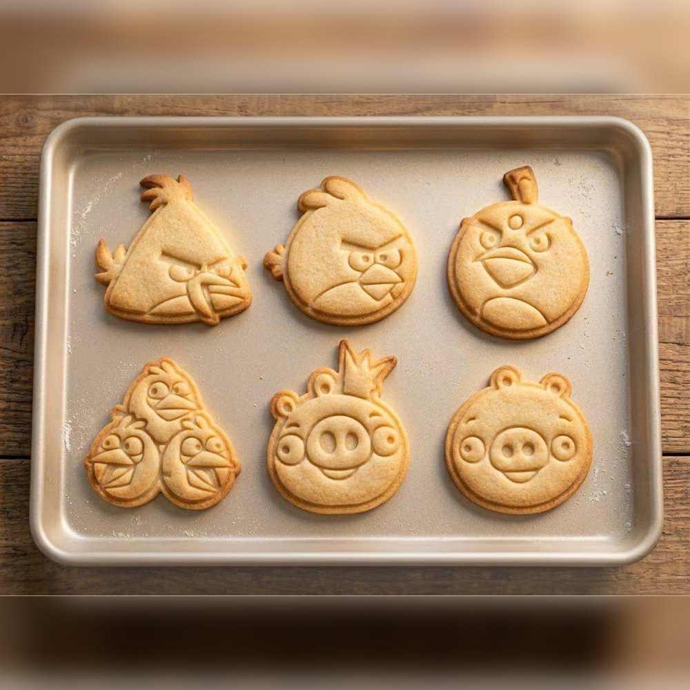 Birthday Parties & Gamer Parties - Angry Birds Cookie Cutter Set - 6 Cutters - Food-Safe Cookie Cutter - View 2
