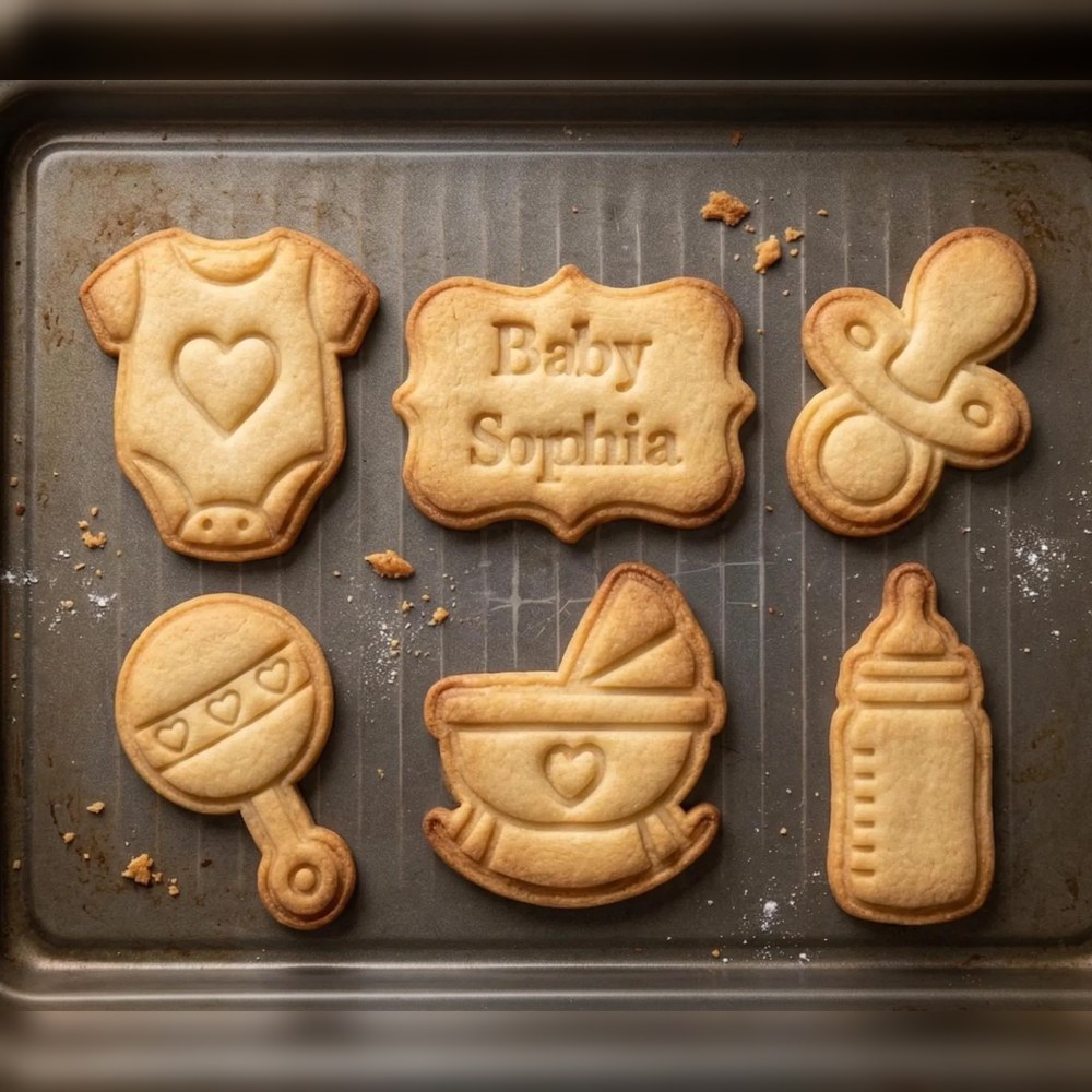 Bake Sales & Fundraisers & Baking With Kids - Baby Shower Cookie Cutter Set - 6 Cutters - Food-Safe Cookie Cutter - View 3