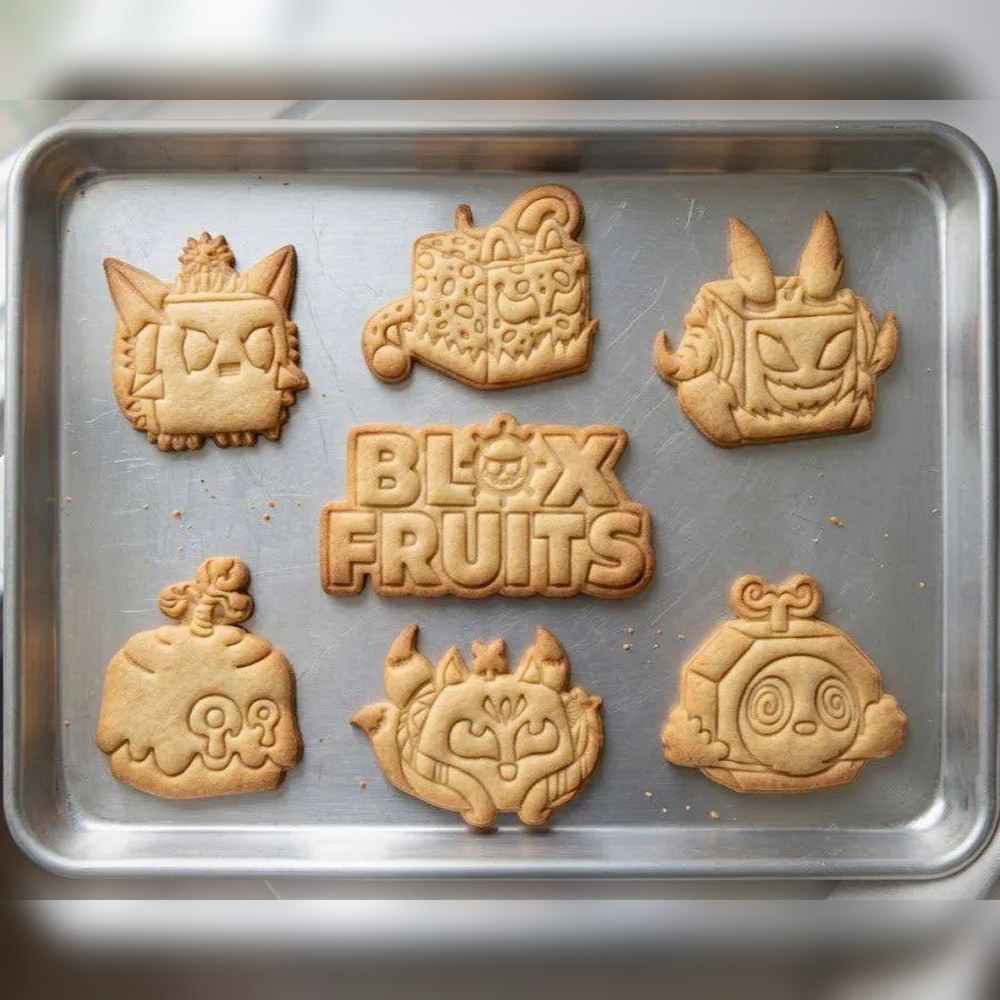 Birthday Parties & Gamer Parties - Blox Fruits Cookie Cutter Set - 7 Cutters - Food-Safe Cookie Cutter - View 3