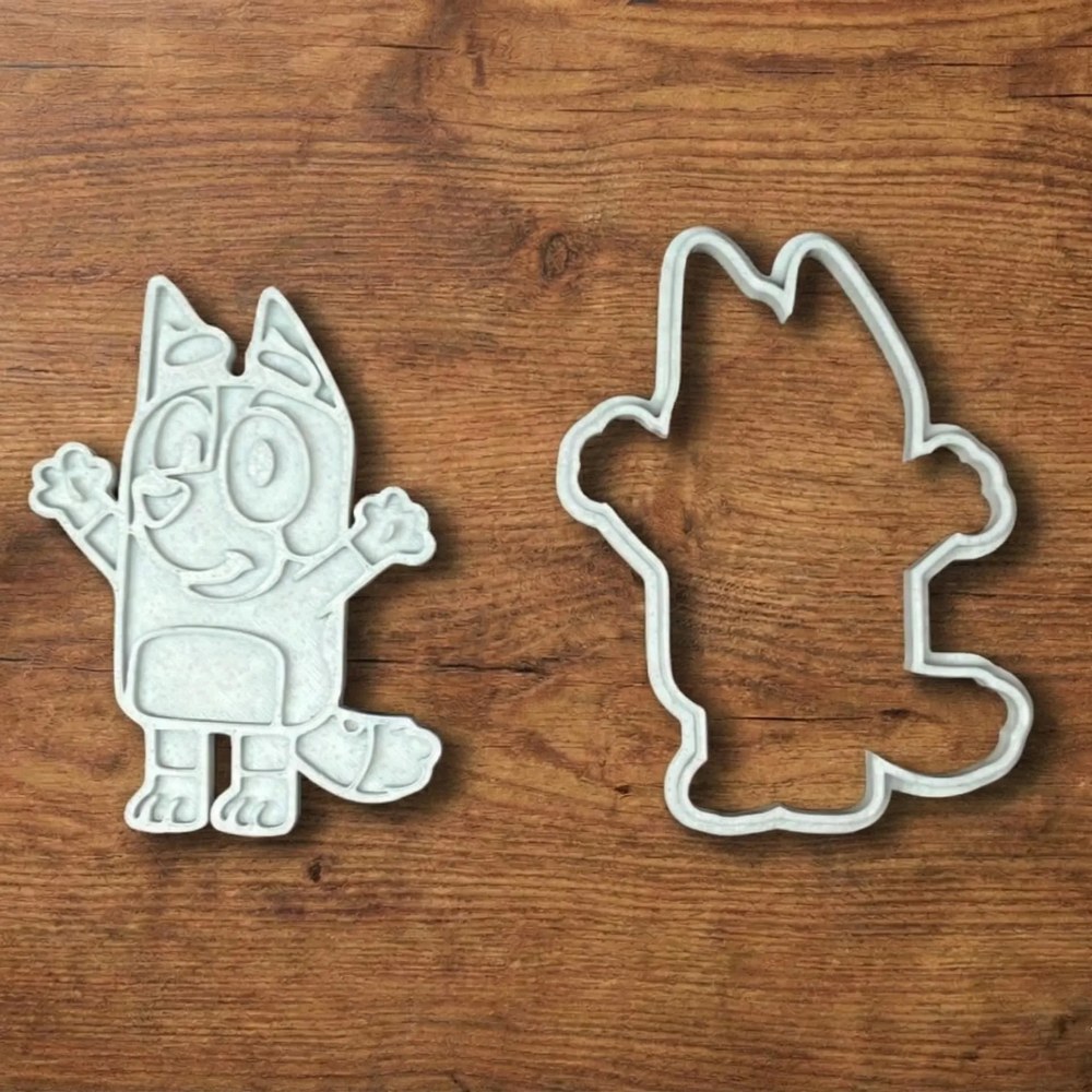 Baking With Kids & Birthday Parties - Bluey & Bingo Cookie Cutter Set - 3 Cutters - Food-Safe Cookie Cutter - View 2
