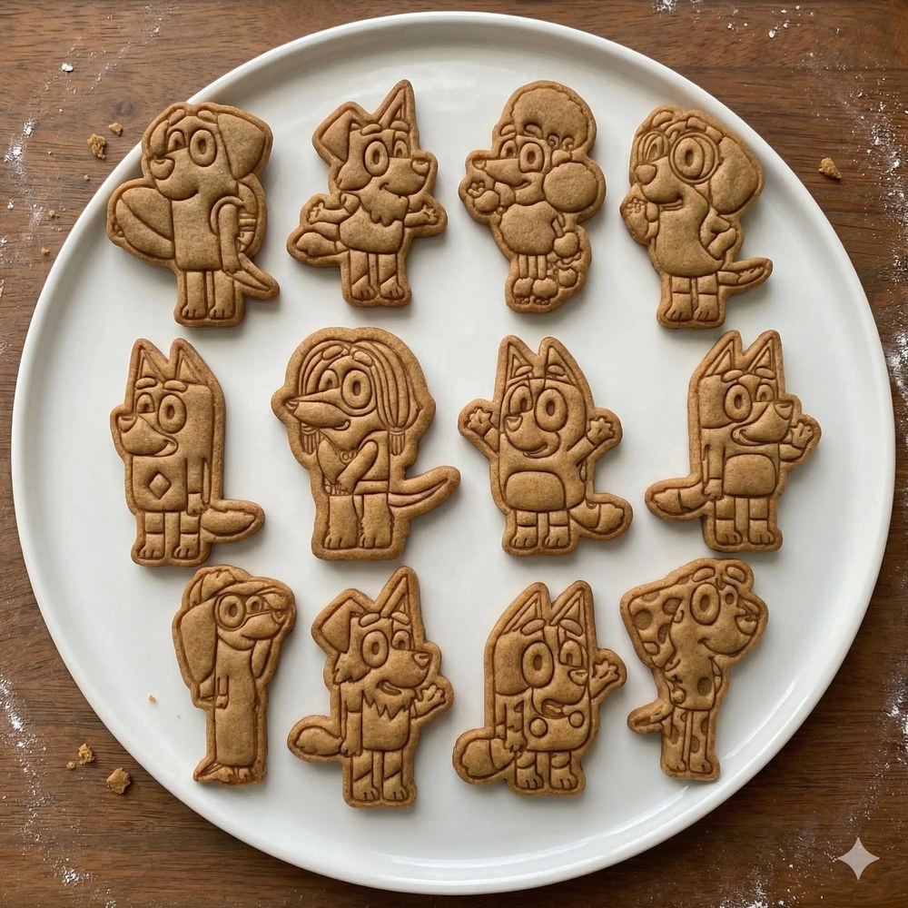 Baking With Kids & Birthday Parties - Bluey Family & Friends Cookie Cutter Set - 12 Cutters - Food-Safe Cookie Cutter - View 3