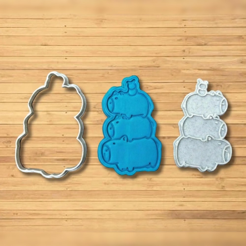 Bake Sales & Fundraisers & Baking With Kids - Capybara Cookie Cutter Set - 9 Cutters - Food-Safe Cookie Cutter - View 2