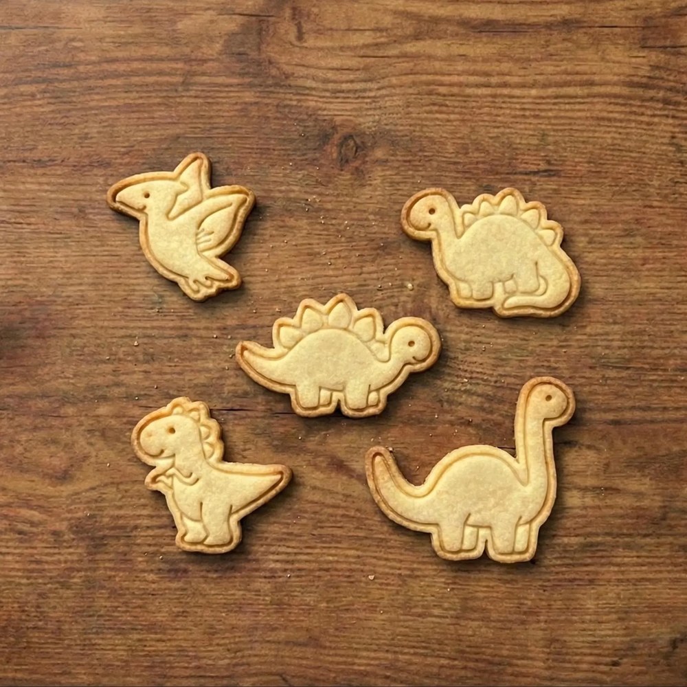 Bake Sales & Fundraisers & Baking With Kids - Dinosaur Cookie Cutter Set - 5 Cutters - Food-Safe Cookie Cutter - View 2