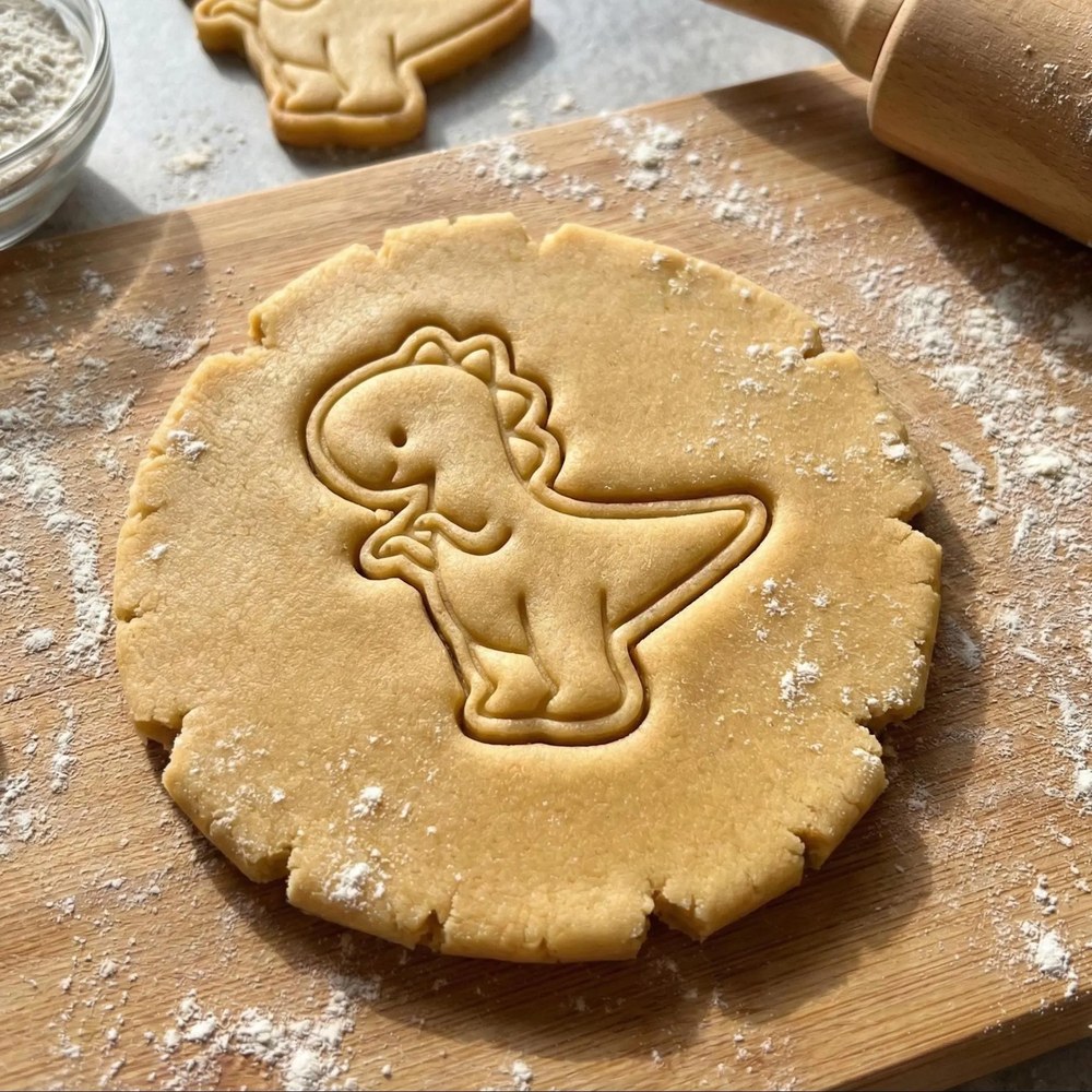 Bake Sales & Fundraisers & Baking With Kids - Dinosaur Cookie Cutter Set - 5 Cutters - Food-Safe Cookie Cutter - View 5