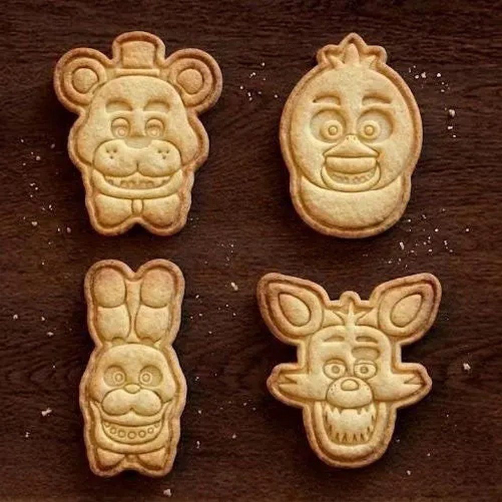 Birthday Parties & Gamer Parties - Five Nights at Freddy's Cookie Cutter Set - 4 Cutters - Food-Safe Cookie Cutter - View 2