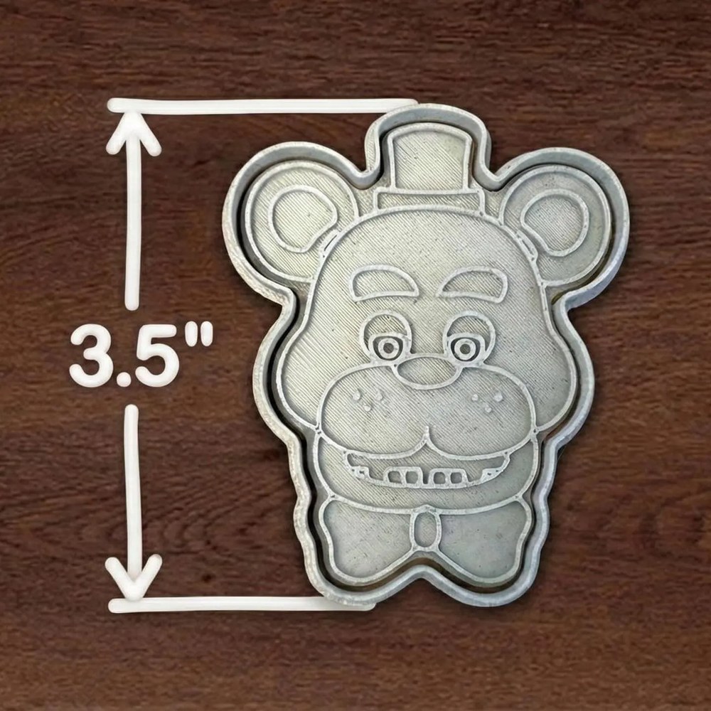 Birthday Parties & Gamer Parties - Five Nights at Freddy's Cookie Cutter Set - 4 Cutters - Food-Safe Cookie Cutter - View 3