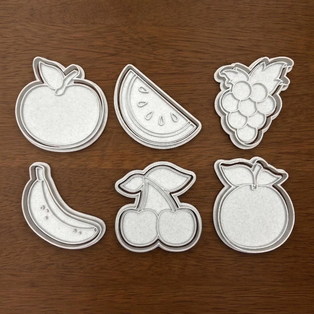 Bake Sales & Fundraisers & Baking With Kids - Fruit Cookie Cutter Set - 6 Cutters - Baking Tool