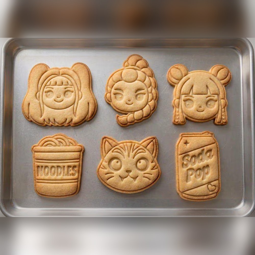 Anime & Manga & Birthday Parties - Kawaii Anime Girls Cookie Cutter Set - 6 Cutters - Food-Safe Cookie Cutter - View 2