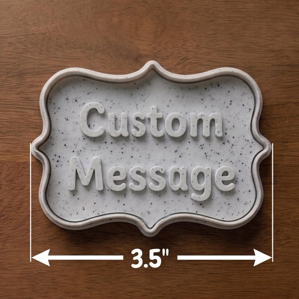Bake Sales & Fundraisers & Birthday Parties - Message Plaque Cookie Cutter - Bestselling Cookie Cutter