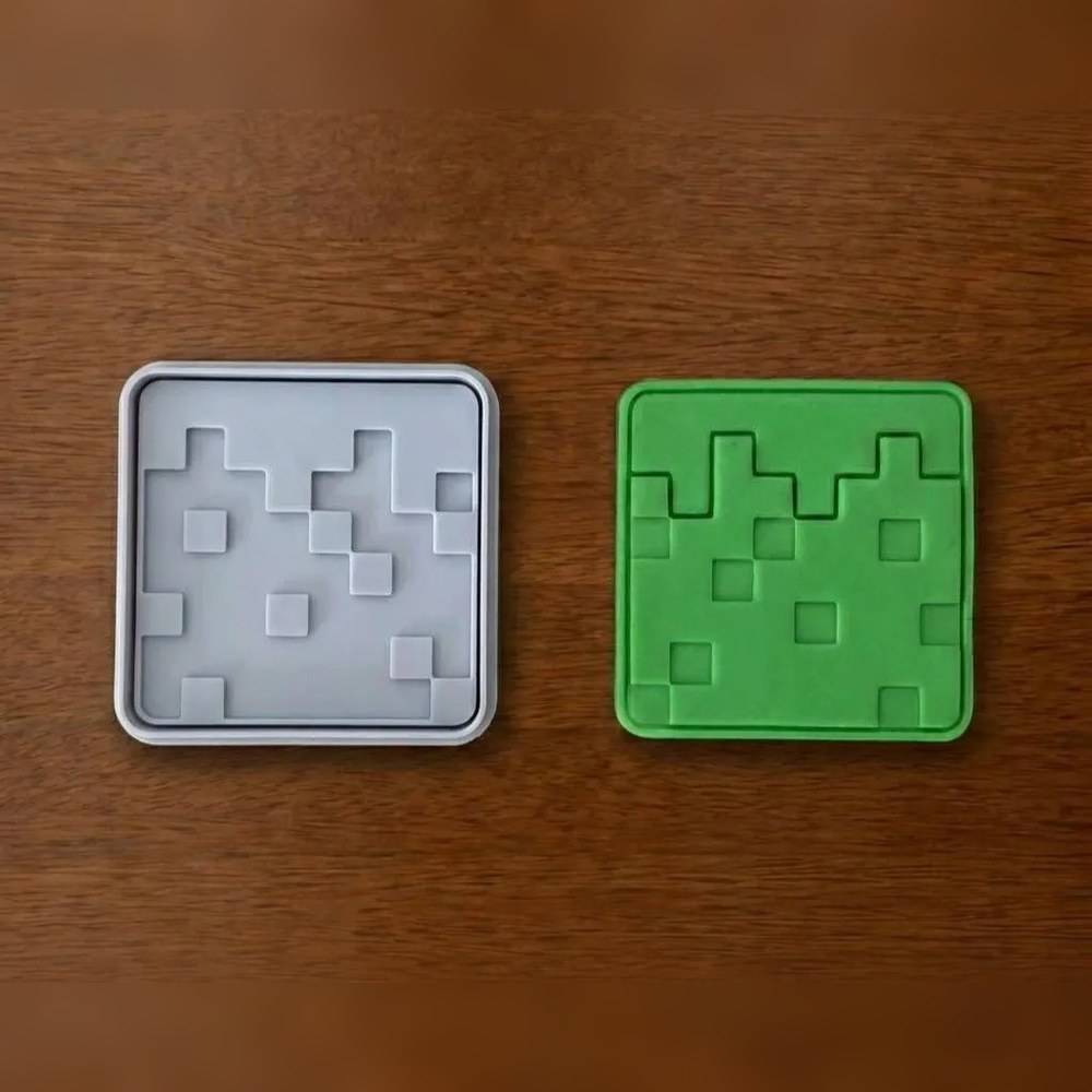 Bake Sales & Fundraisers & Birthday Parties - Minecraft Blocks & Tools Cookie Cutter Set - 7 Cutters - Food-Safe Cookie Cutter - View 3