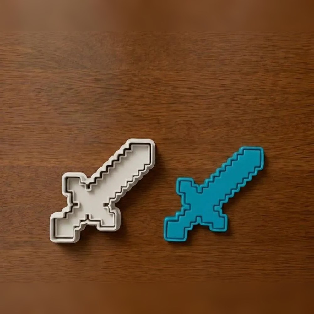 Bake Sales & Fundraisers & Birthday Parties - Minecraft Blocks & Tools Cookie Cutter Set - 7 Cutters - Food-Safe Cookie Cutter - View 5