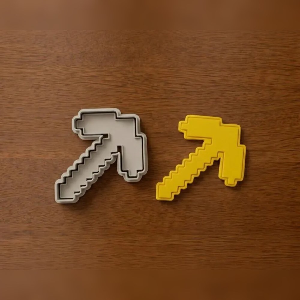 Bake Sales & Fundraisers & Birthday Parties - Minecraft Blocks & Tools Cookie Cutter Set - 7 Cutters - Food-Safe Cookie Cutter - View 8