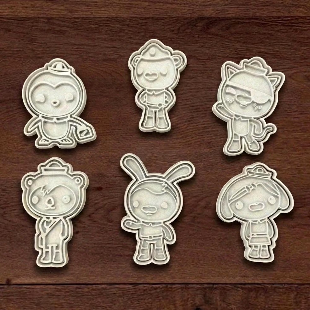 Baking With Kids & Birthday Parties - Octonauts Cookie Cutter Set - 6 Cutters - Bestselling Cookie Cutter