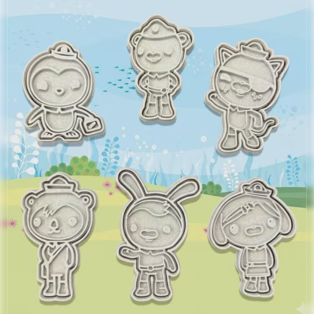 Baking With Kids & Birthday Parties - Octonauts Cookie Cutter Set - 6 Cutters - Food-Safe Cookie Cutter - View 2