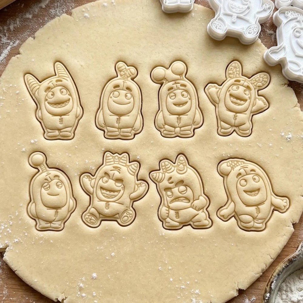 Baking With Kids & Birthday Parties - Oddbods Cookie Cutter Set - 8 Cutters - Food-Safe Cookie Cutter - View 2