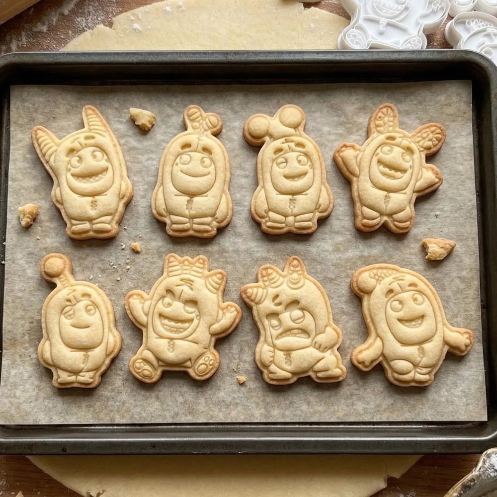 Baking With Kids & Birthday Parties - Oddbods Cookie Cutter Set - 8 Cutters - Food-Safe Cookie Cutter - View 3