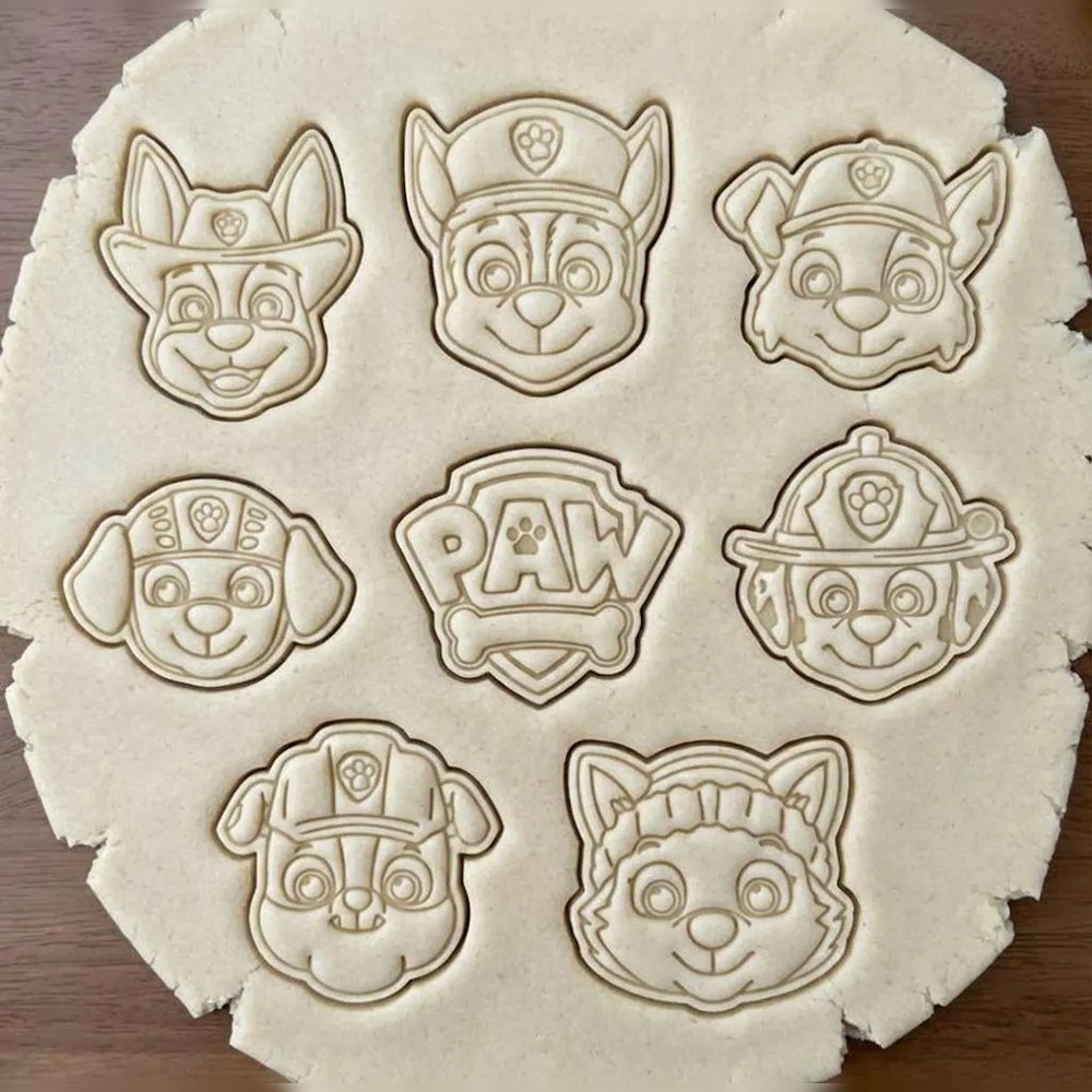 Baking With Kids & Birthday Parties - Paw Patrol Faces Cookie Cutter Set - 8 Cutters - Food-Safe Cookie Cutter - View 2