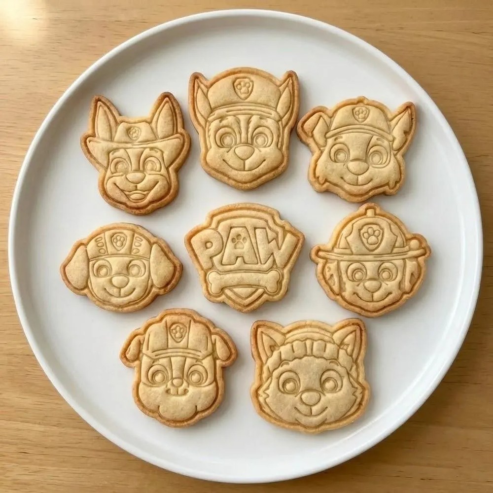 Baking With Kids & Birthday Parties - Paw Patrol Faces Cookie Cutter Set - 8 Cutters - Food-Safe Cookie Cutter - View 3