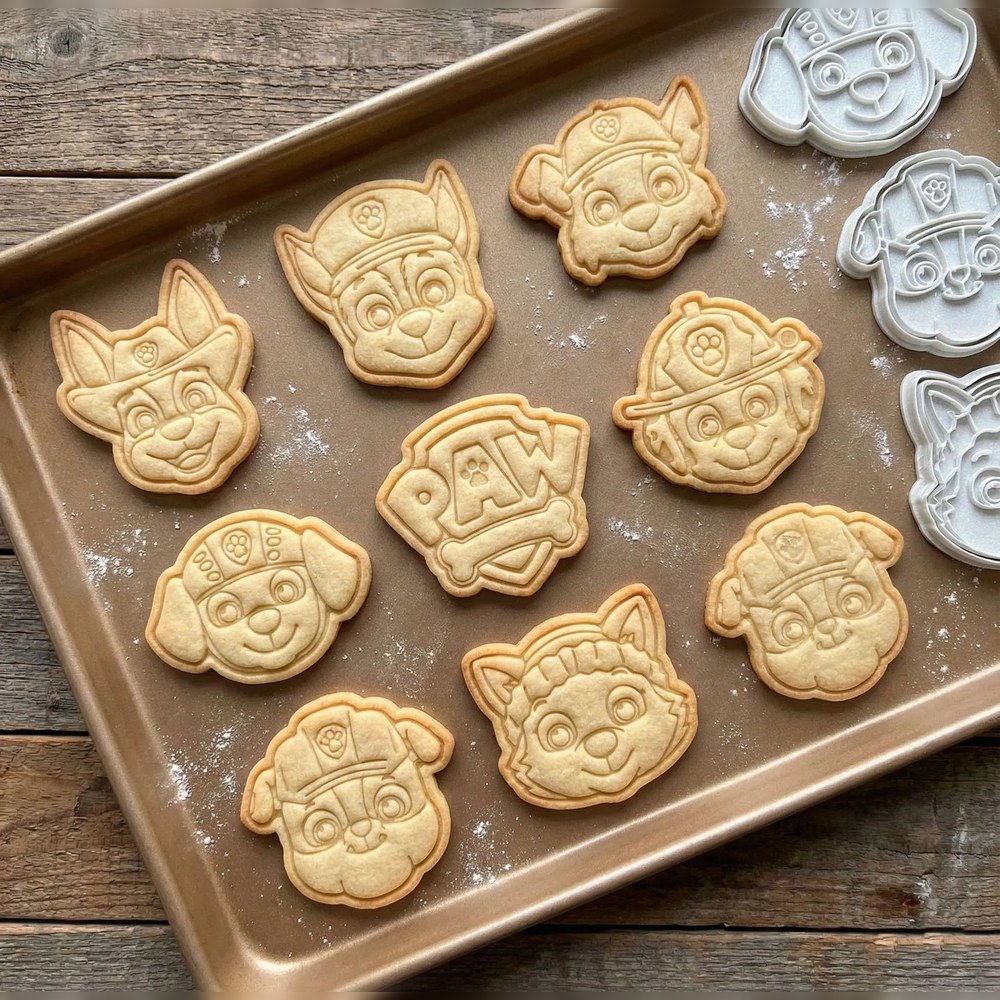 Baking With Kids & Birthday Parties - Paw Patrol Faces Cookie Cutter Set - 8 Cutters - Food-Safe Cookie Cutter - View 4