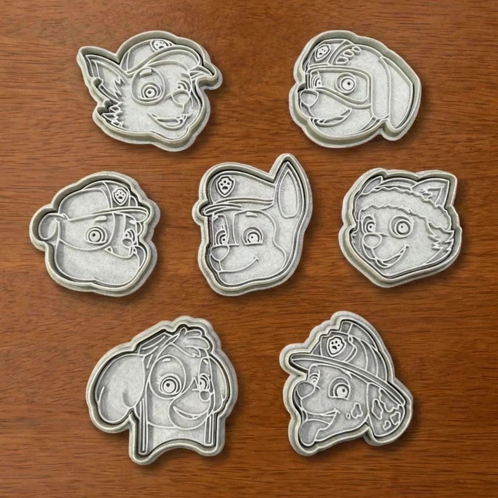 Bake Sales & Fundraisers & Birthday Parties - Paw Patrol Pup Portraits Cookie Cutter Set - 7 Cutters - Bestselling Cookie Cutter