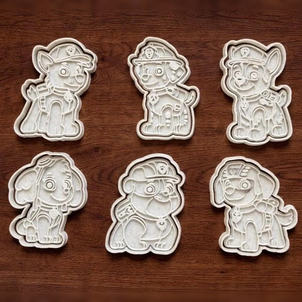 Baking With Kids & Birthday Parties - Paw Patrol Pups Cookie Cutter Set - 6 Cutters - Bestselling Cookie Cutter