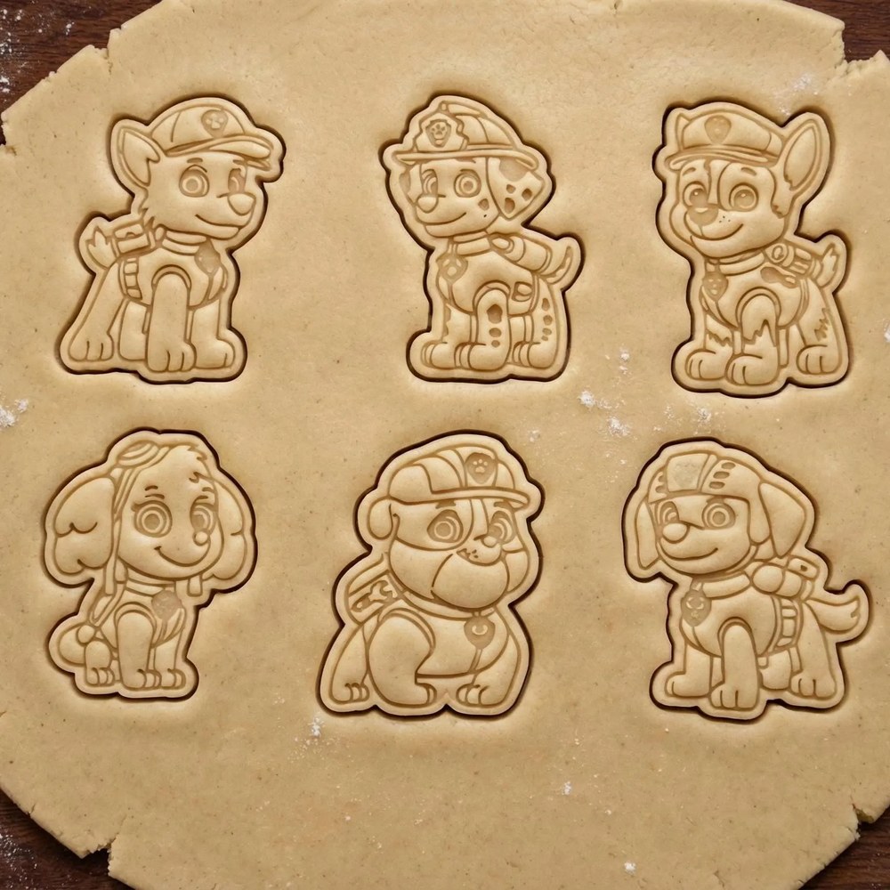 Baking With Kids & Birthday Parties - Paw Patrol Pups Cookie Cutter Set - 6 Cutters - Food-Safe Cookie Cutter - View 2