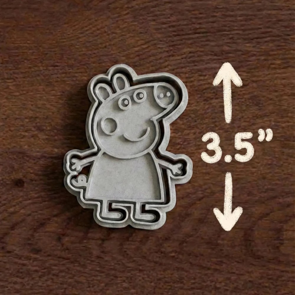 Baking With Kids & Birthday Parties - Peppa Pig Family Cookie Cutter Set - 6 Cutters - Food-Safe Cookie Cutter - View 3