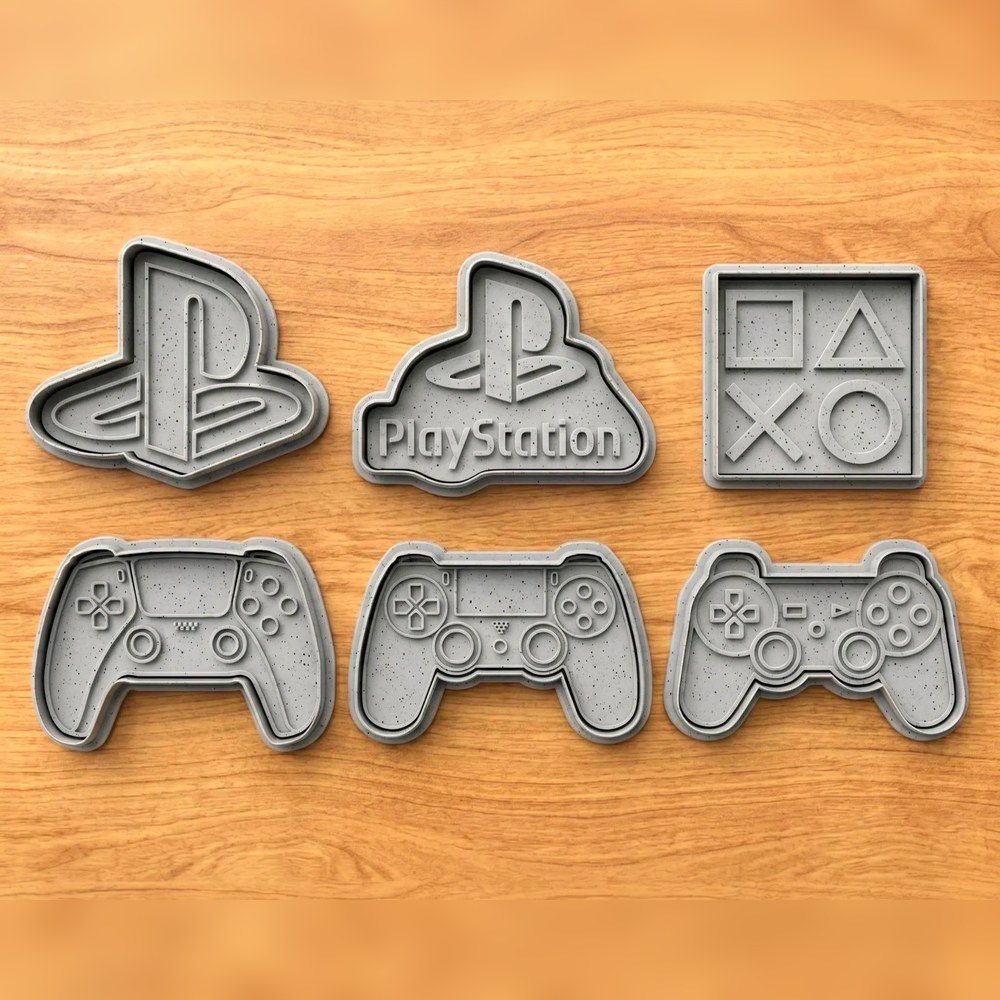 Birthday Parties & Gamer Parties - PlayStation Cookie Cutter Set - 6 Cutters - Baking Tool
