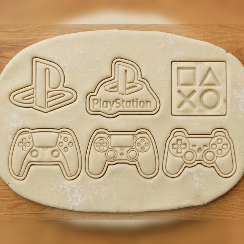 Birthday Parties & Gamer Parties - PlayStation Cookie Cutter Set - 6 Cutters - Food-Safe Cookie Cutter - View 2