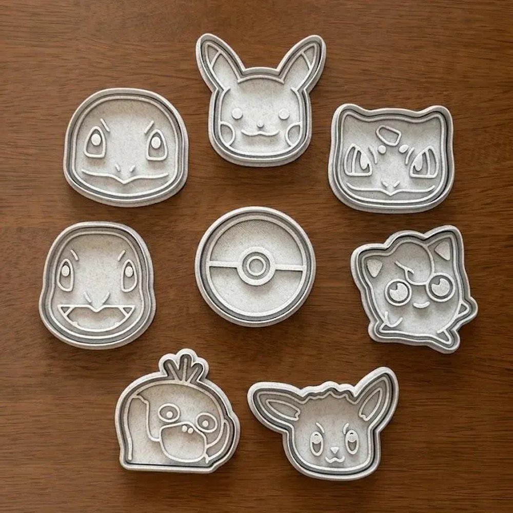 Birthday Parties & Gamer Parties - Pokemon Faces Cookie Cutter Set - 8 Cutters - Bestselling Cookie Cutter