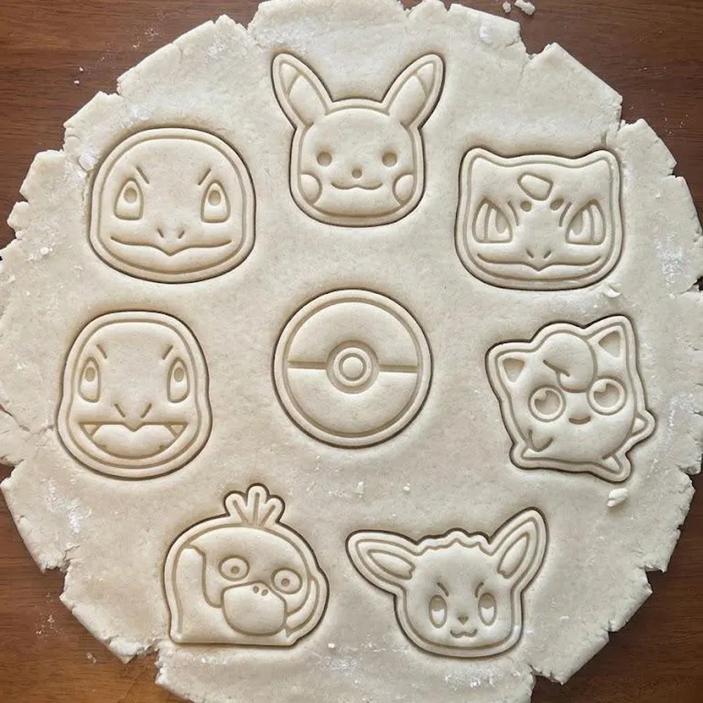 Birthday Parties & Gamer Parties - Pokemon Faces Cookie Cutter Set - 8 Cutters - Food-Safe Cookie Cutter - View 2