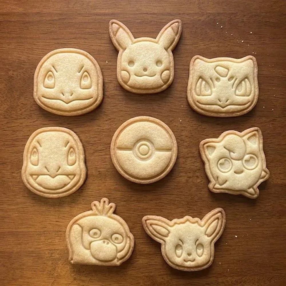 Birthday Parties & Gamer Parties - Pokemon Faces Cookie Cutter Set - 8 Cutters - Food-Safe Cookie Cutter - View 3
