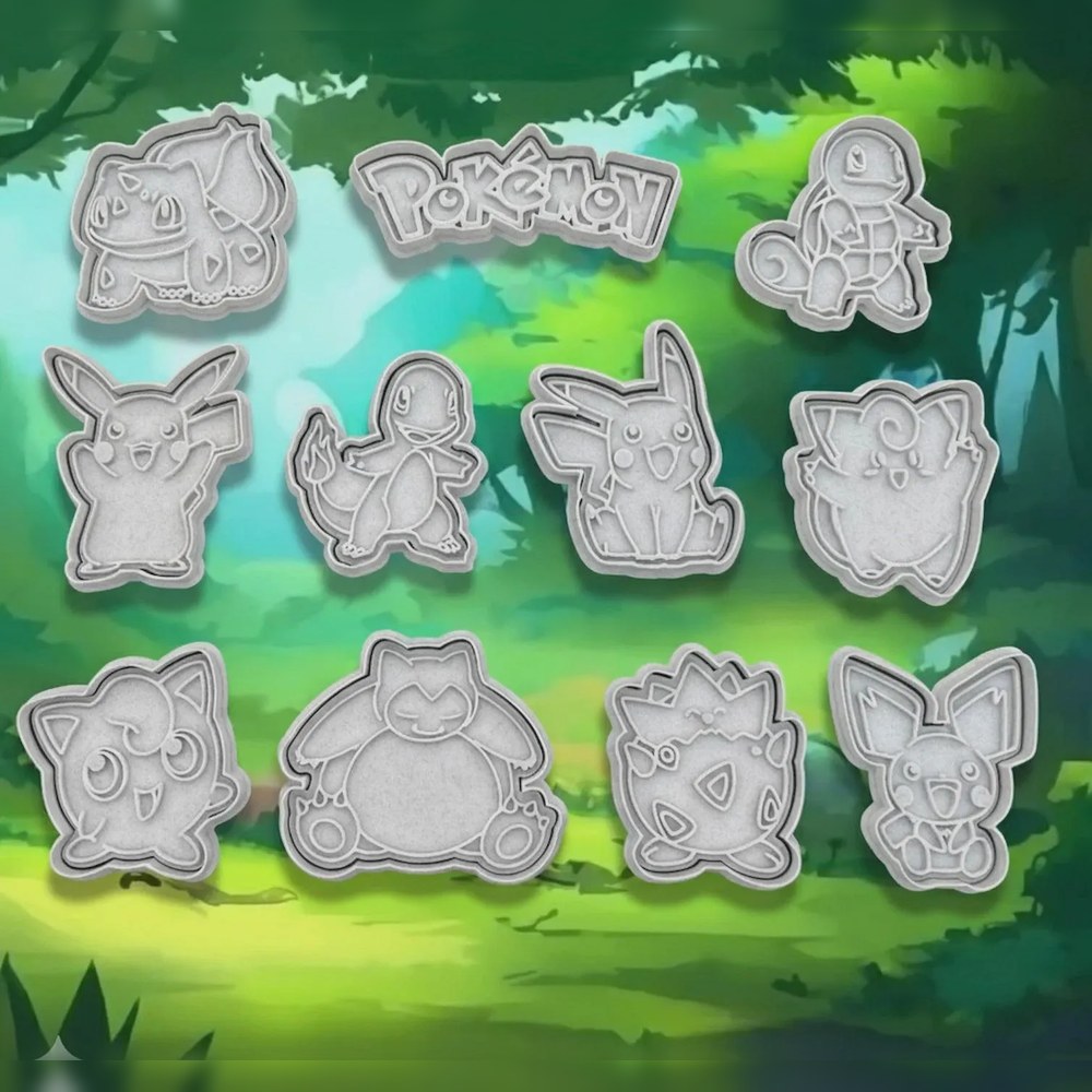 Birthday Parties & Gamer Parties - Pokemon Kanto Cookie Cutter Set - 11 Cutters - Bestselling Cookie Cutter