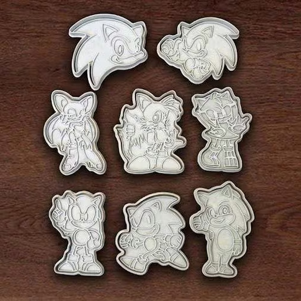 Birthday Parties & Gamer Parties - Sonic the Hedgehog Cookie Cutter Set - 8 Cutters - Bestselling Cookie Cutter