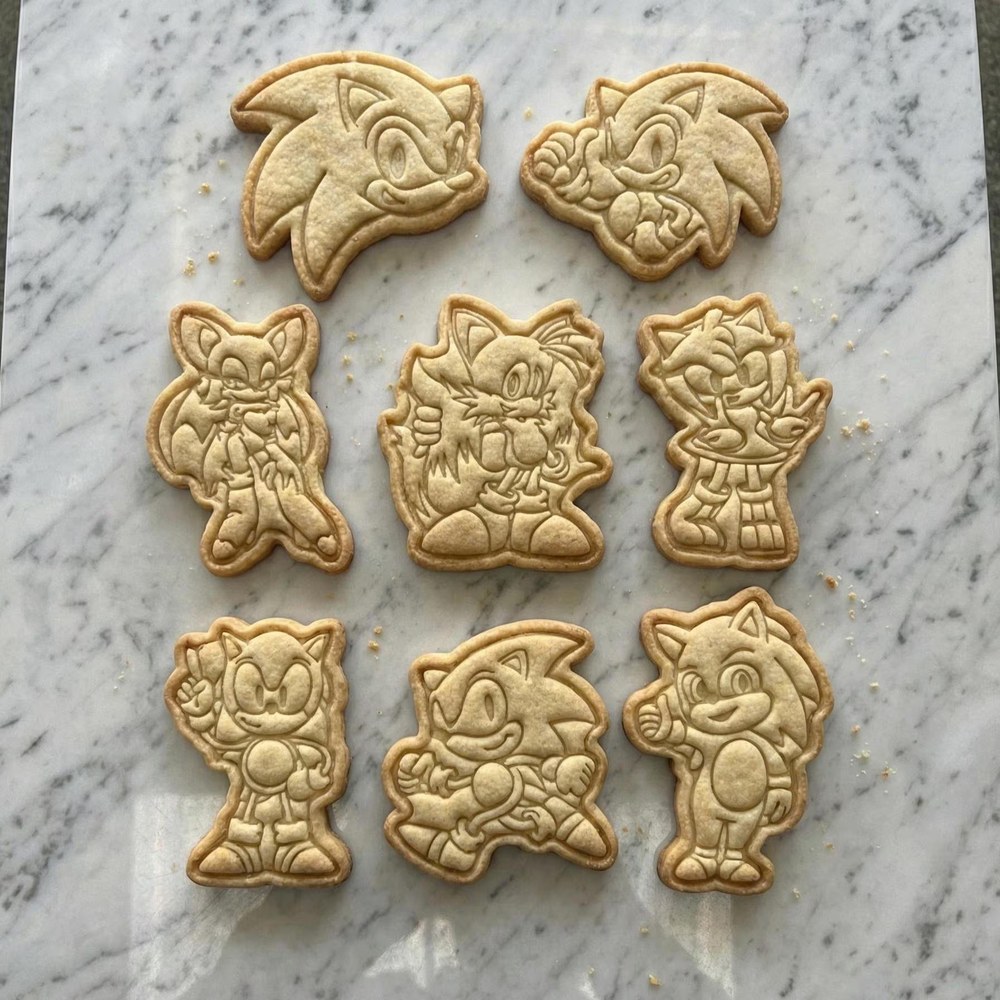 Birthday Parties & Gamer Parties - Sonic the Hedgehog Cookie Cutter Set - 8 Cutters - Food-Safe Cookie Cutter - View 2