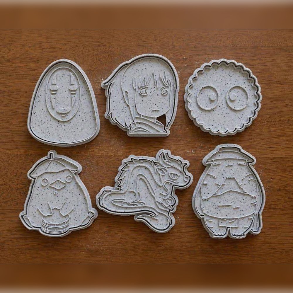 Anime & Manga - Spirited Away Cookie Cutter Set - 6 Cutters - Cookie Cutters - Stamp and Bake