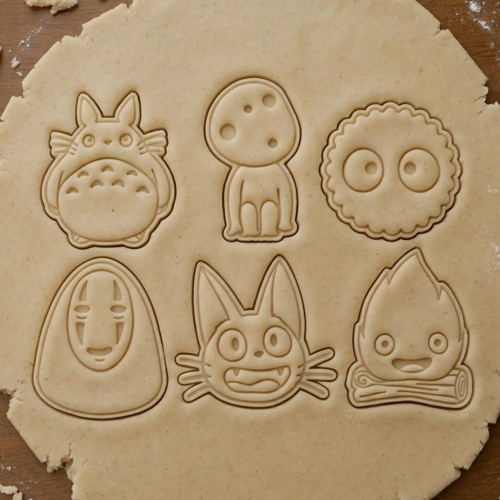 Anime & Manga & Birthday Parties - Studio Ghibli Favourites Cookie Cutter Set - 6 Cutters - Food-Safe Cookie Cutter - View 2