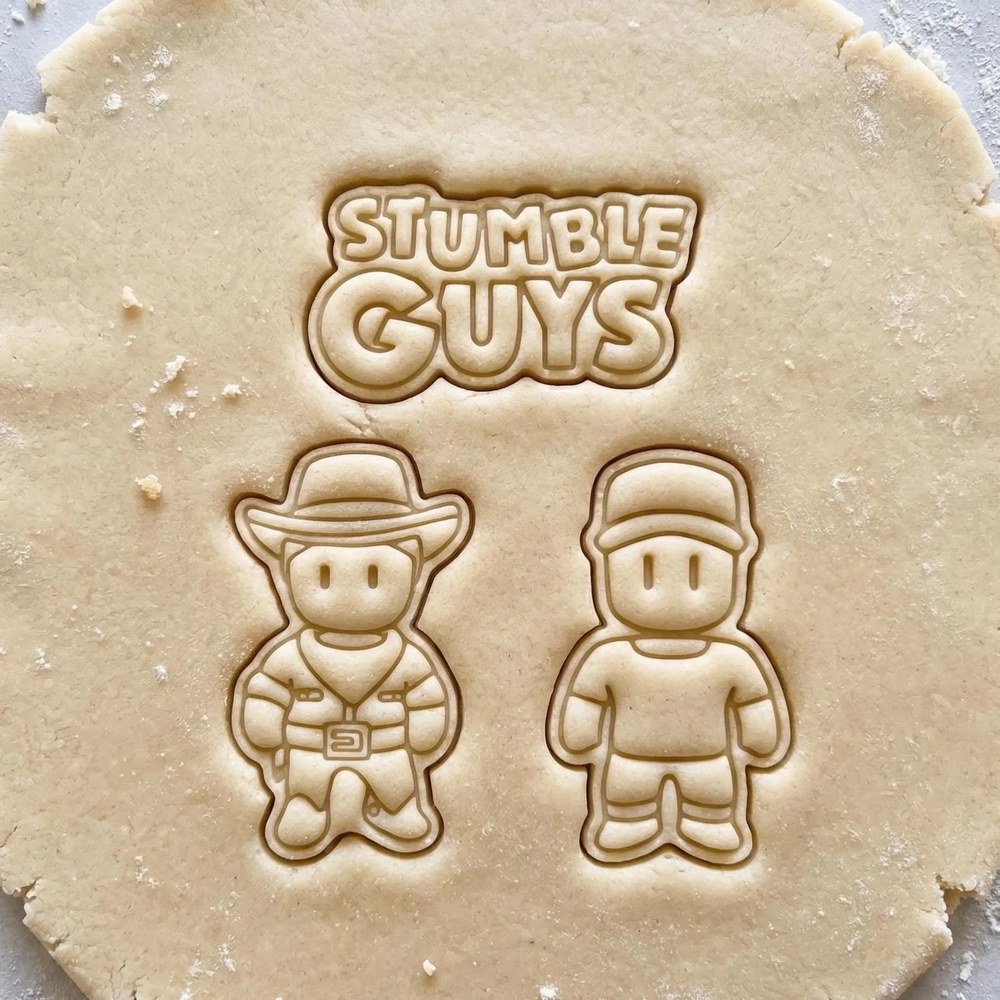 Birthday Parties & Gamer Parties - Stumble Guys Cookie Cutter Set - 3 Cutters - Food-Safe Cookie Cutter - View 2