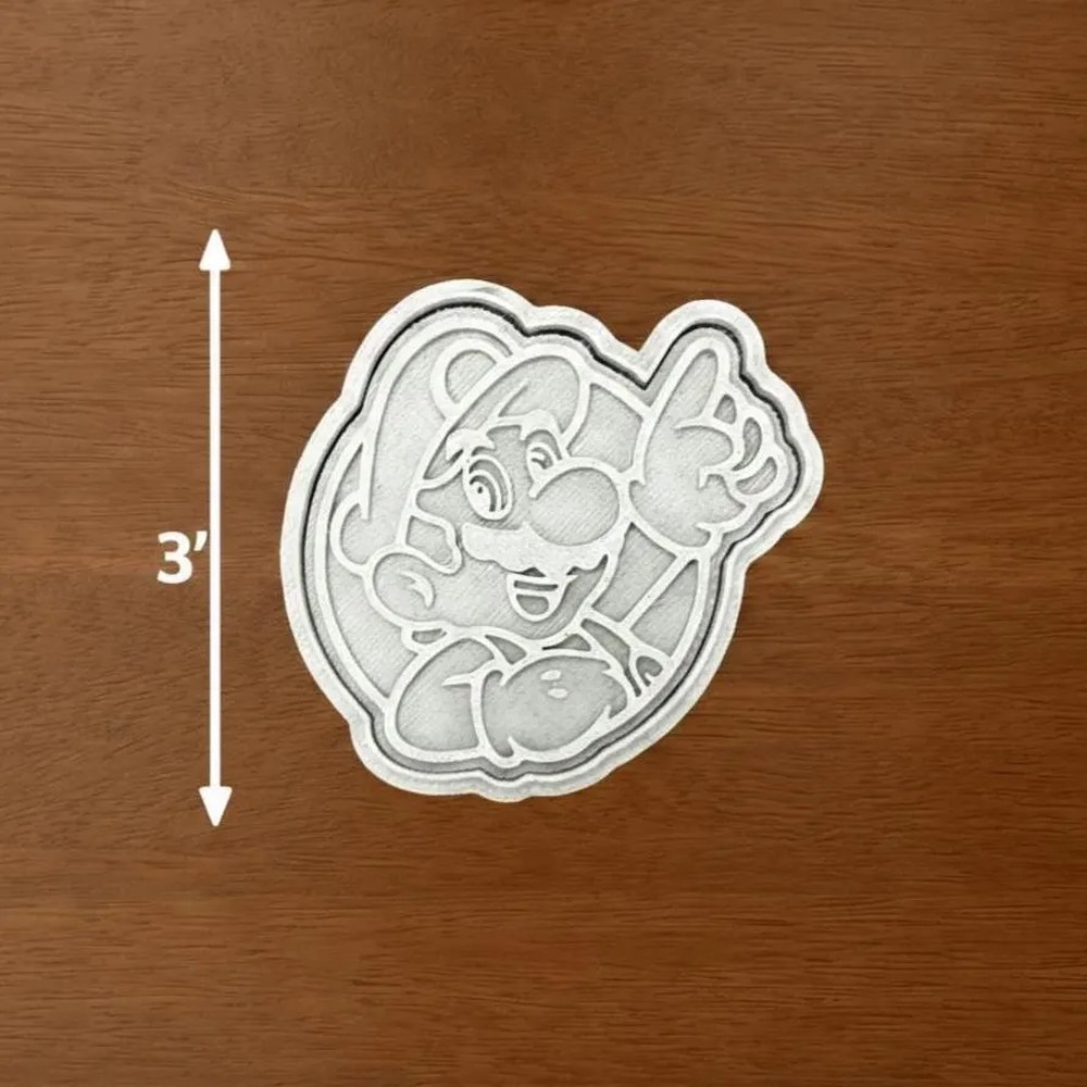Birthday Parties & Gamer Parties - Super Mario Faces Cookie Cutter Set - 6 Cutters - Food-Safe Cookie Cutter - View 5