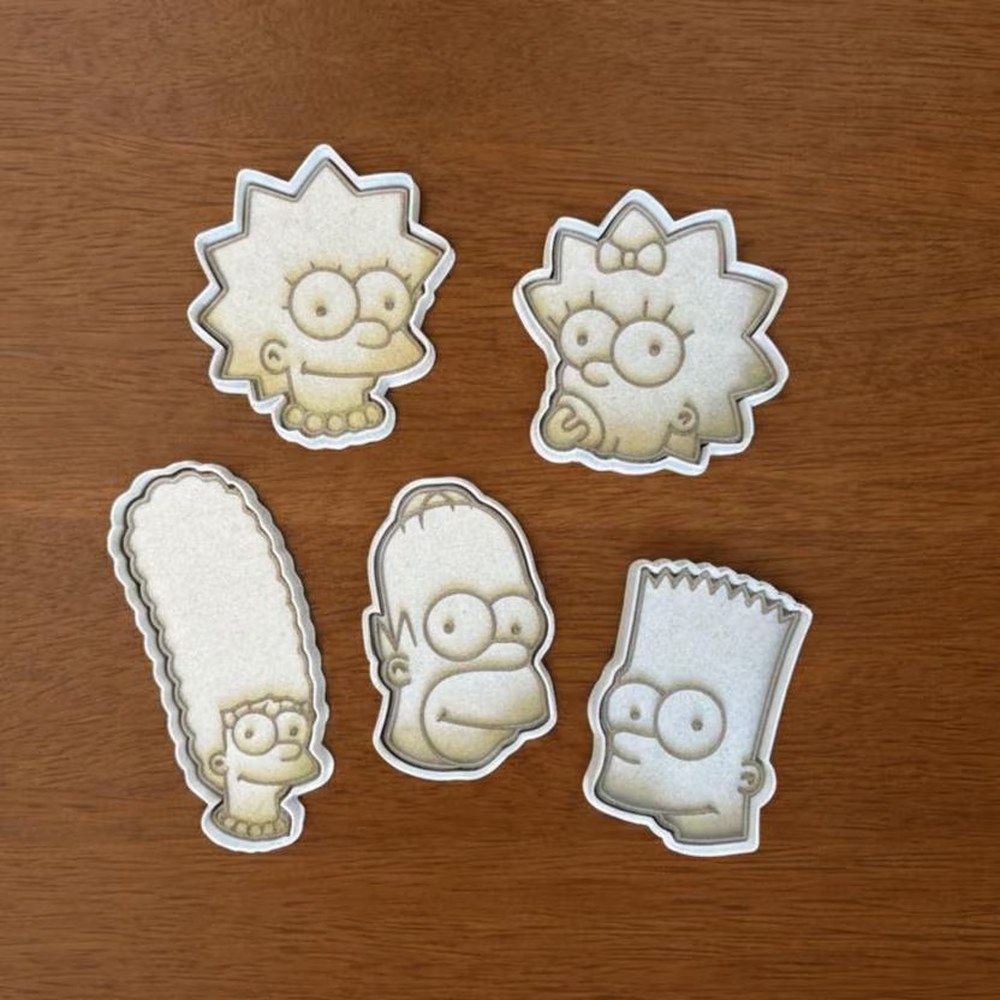 Birthday Parties & Nostalgia Bakes - The Simpsons Cookie Cutter Set - 5 Cutters - Bestselling Cookie Cutter