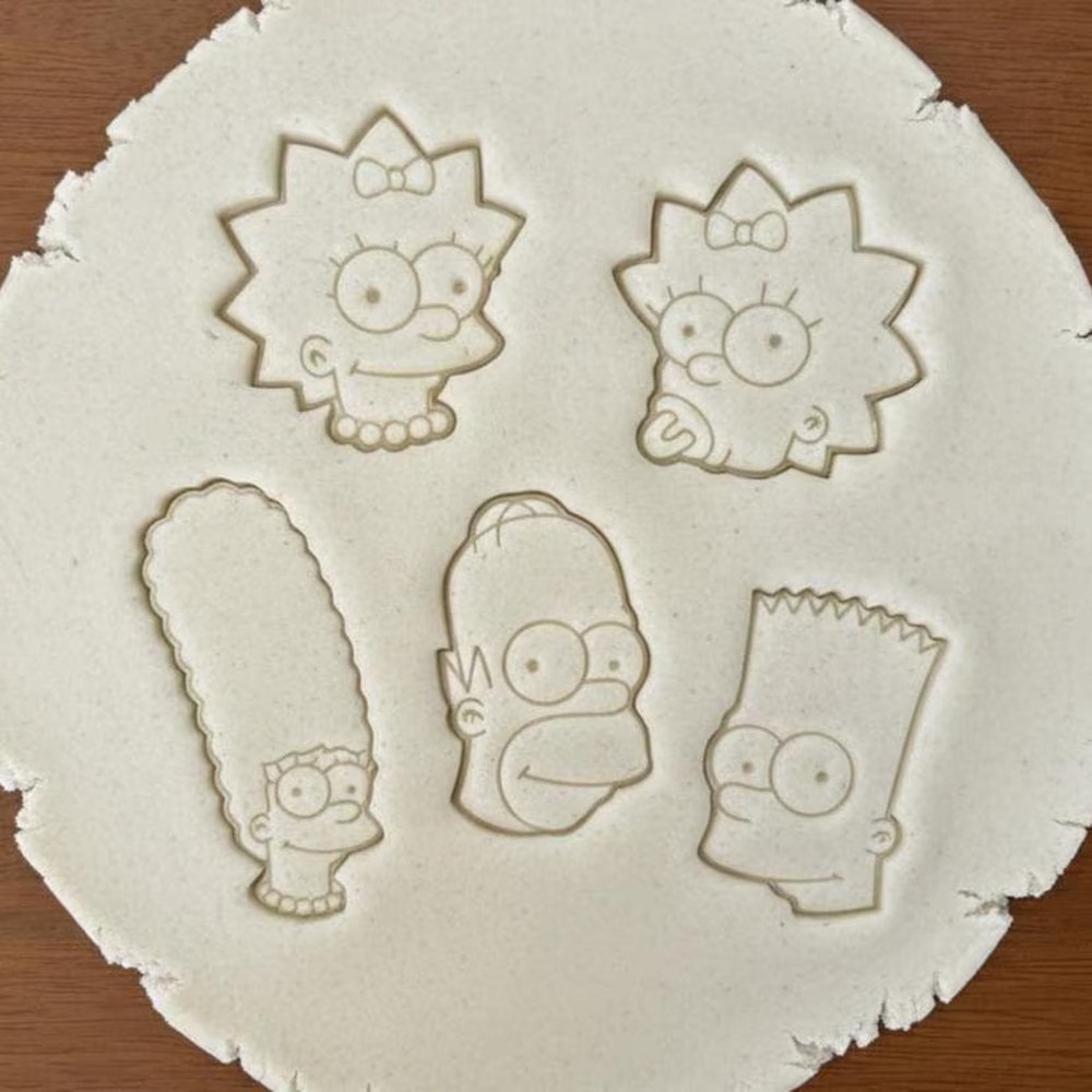 Birthday Parties & Nostalgia Bakes - The Simpsons Cookie Cutter Set - 5 Cutters - Food-Safe Cookie Cutter - View 2