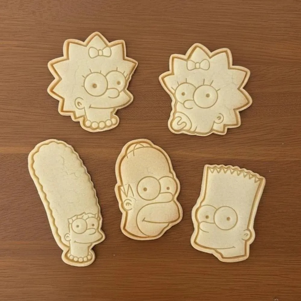 Birthday Parties & Nostalgia Bakes - The Simpsons Cookie Cutter Set - 5 Cutters - Food-Safe Cookie Cutter - View 3