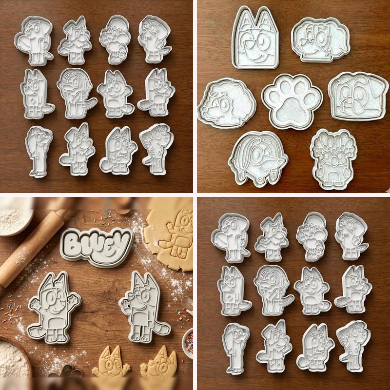 Bluey cookie cutters - Stamp and Bake