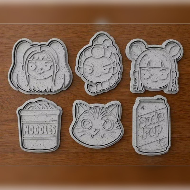 Kawaii & Anime cookie cutters - Stamp and Bake